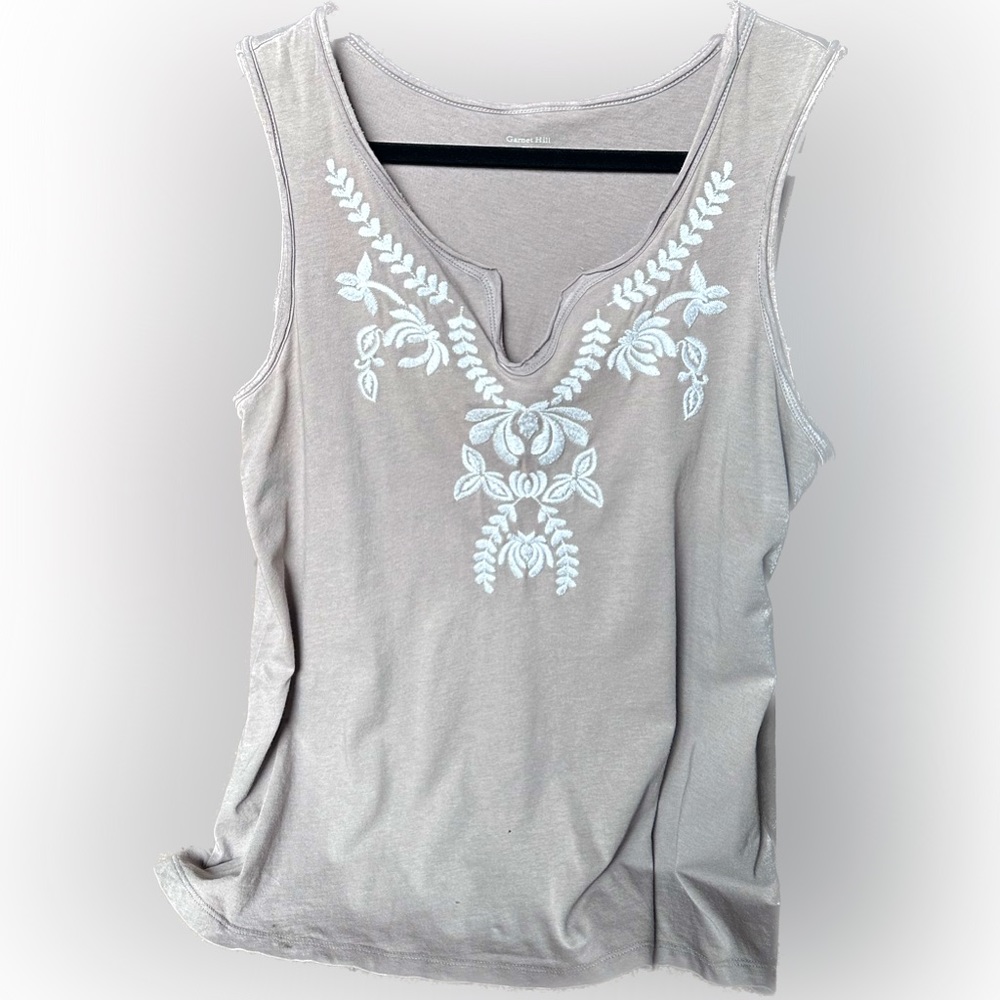 Garnet Hill taupe stone tank Large